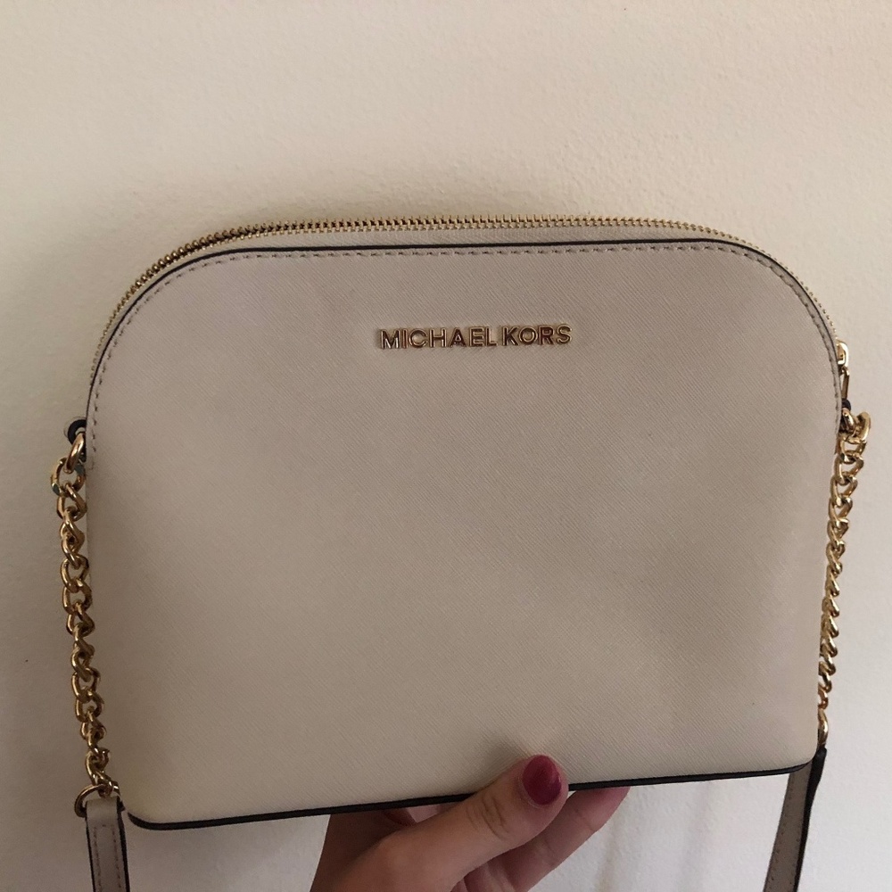 Cream Michael Kors Crossbody Bag